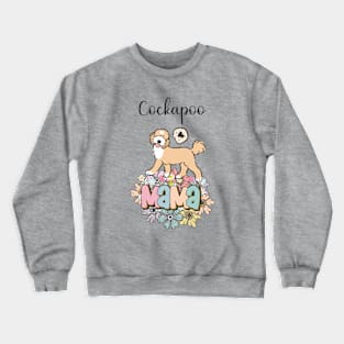 White and Apricot Cream Golden Cockapoo Mama 1 Crewneck Sweatshirt